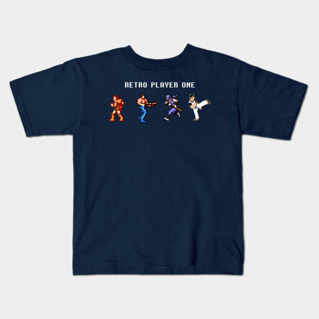 Retro Player One Kids T-Shirt by maersky